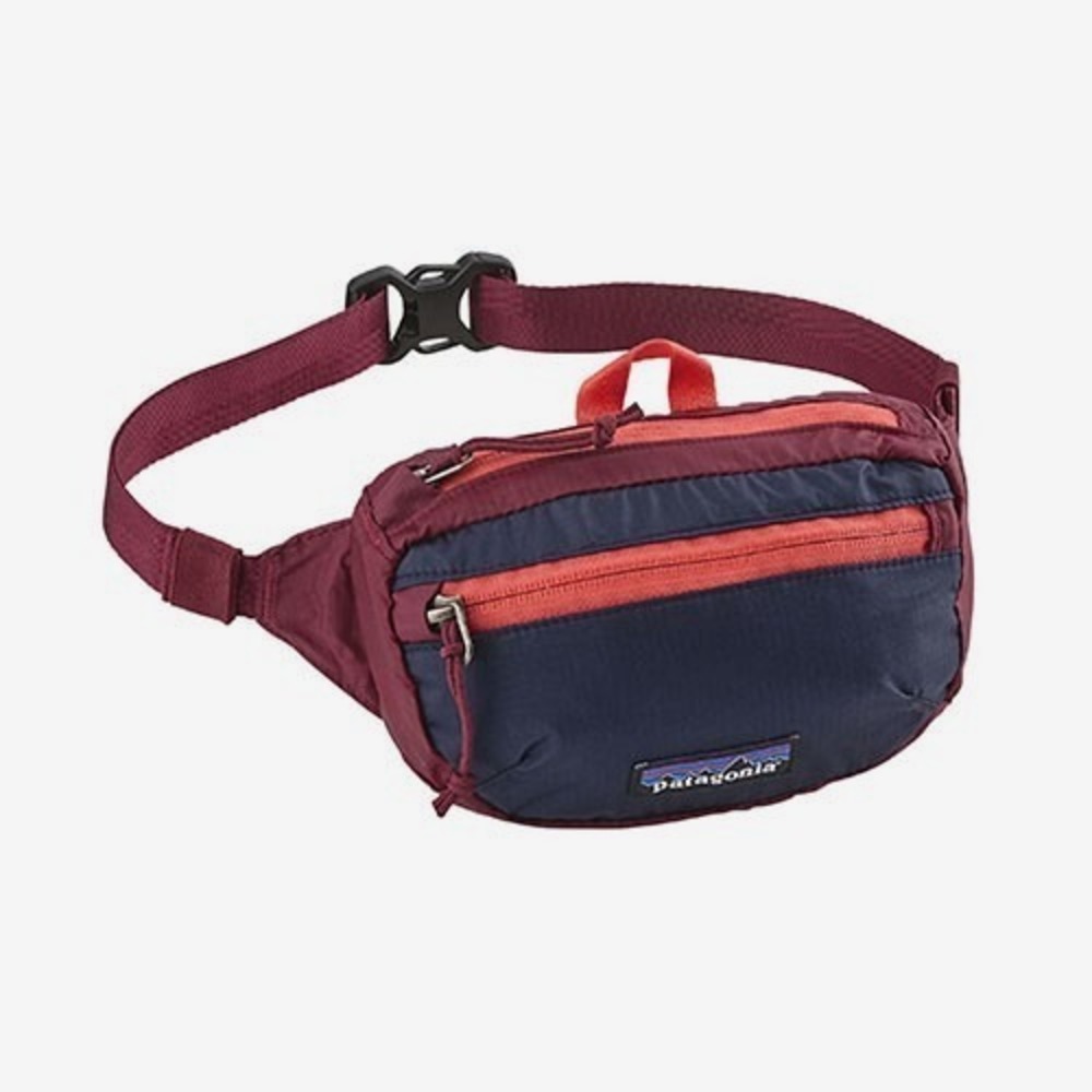 NWOT PATAGONIA lightweight travel mini hip bag navy PINK Casual OUTDOOR